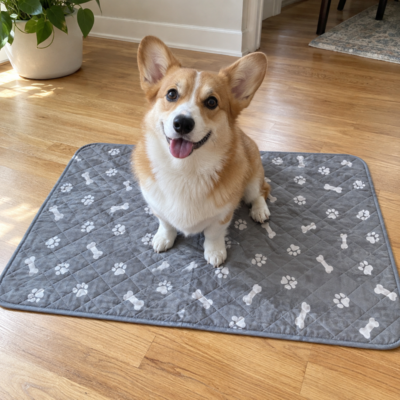 Corgi on the pad
