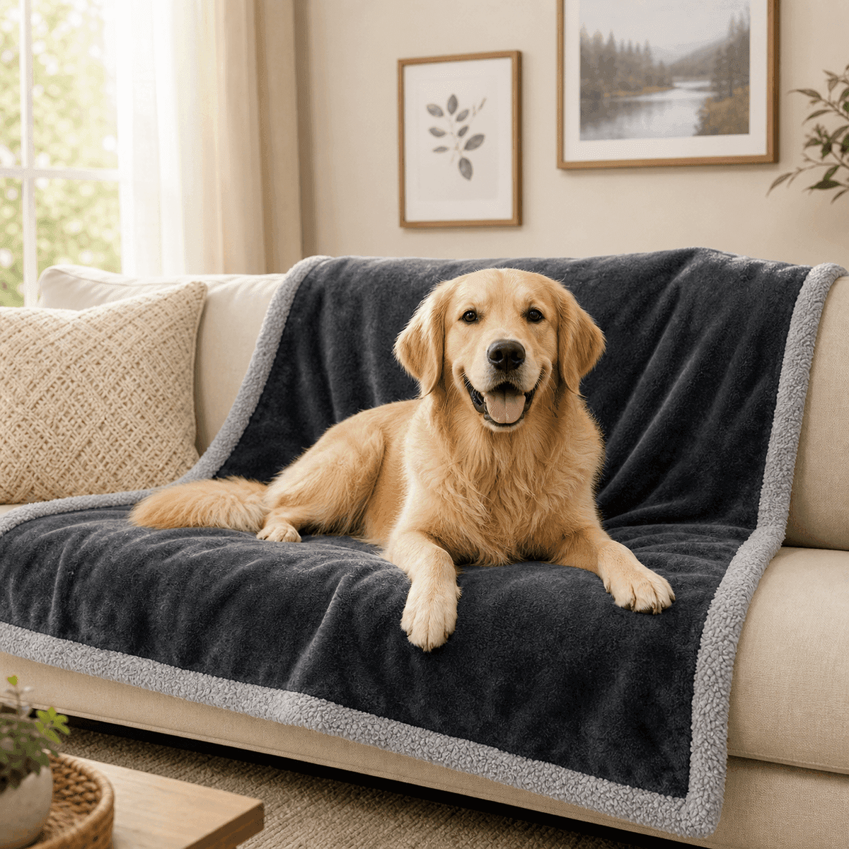 Pee-Proof Dog Blanket for Sofa & Bed detail 1