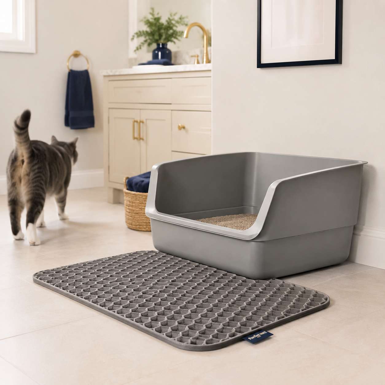 Litter-Trapping Cat Mat — view 3