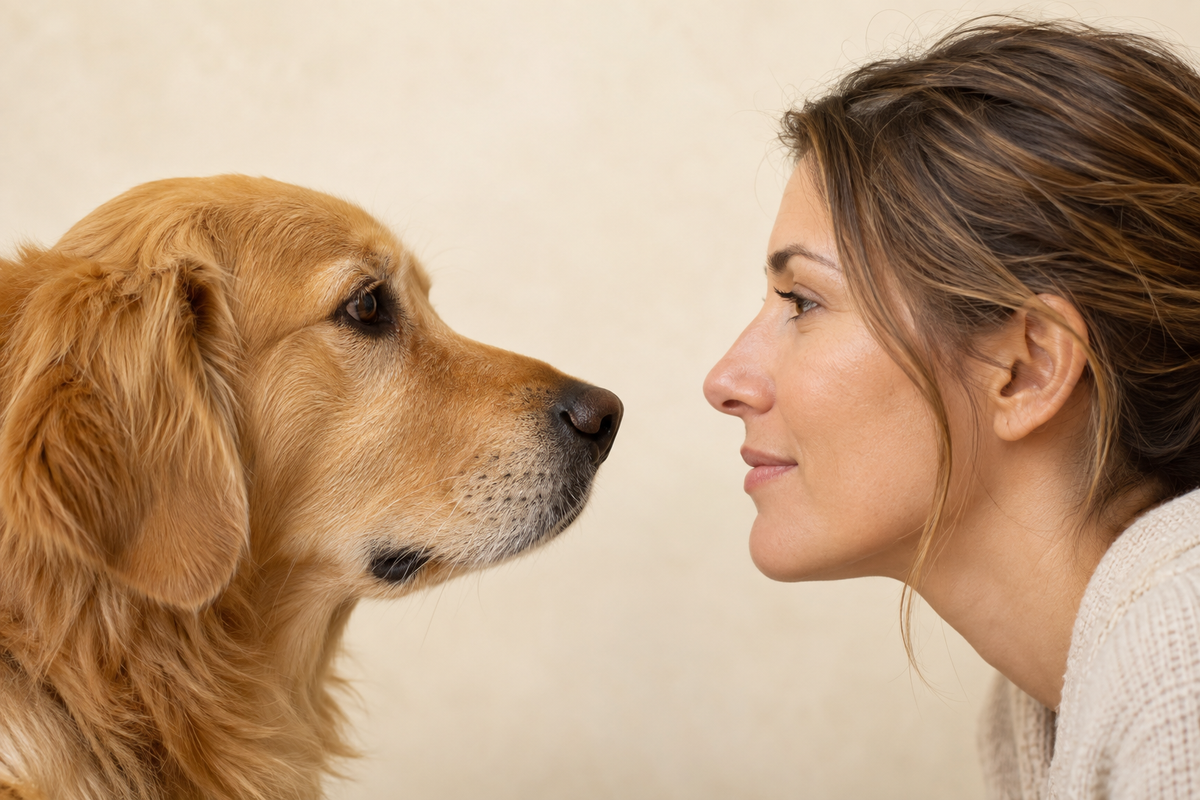 A dog's nose has far more scent receptors than a human's